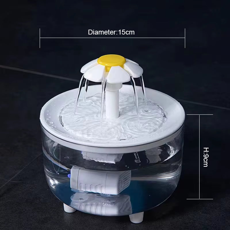 Automatic USB Electric Cat Water Fountain with 1200ml Capacity and Silent Filtration System