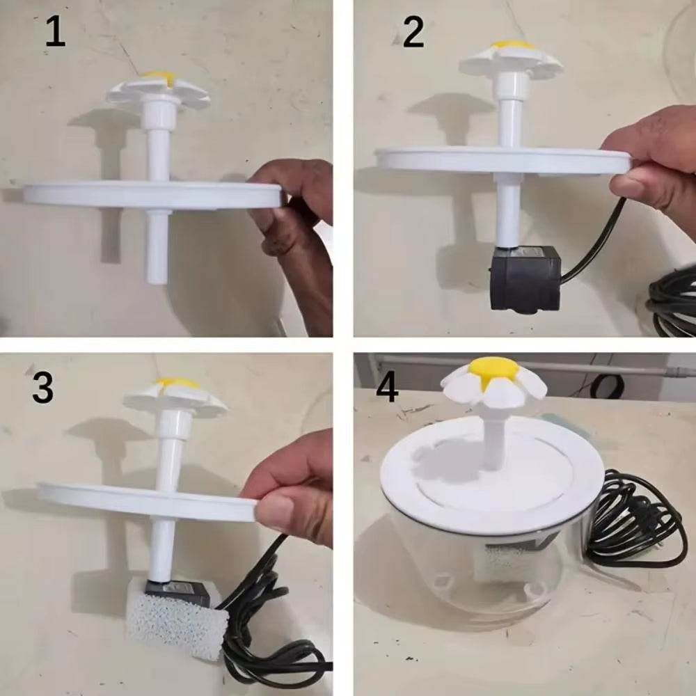 Automatic USB Electric Cat Water Fountain with 1200ml Capacity and Silent Filtration System